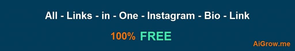 All Links in one instagram bio link for free 100