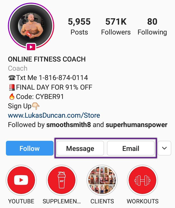 optimize instagram bio for business
