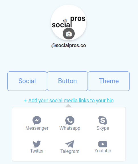 add Social Media links to Instagram bio