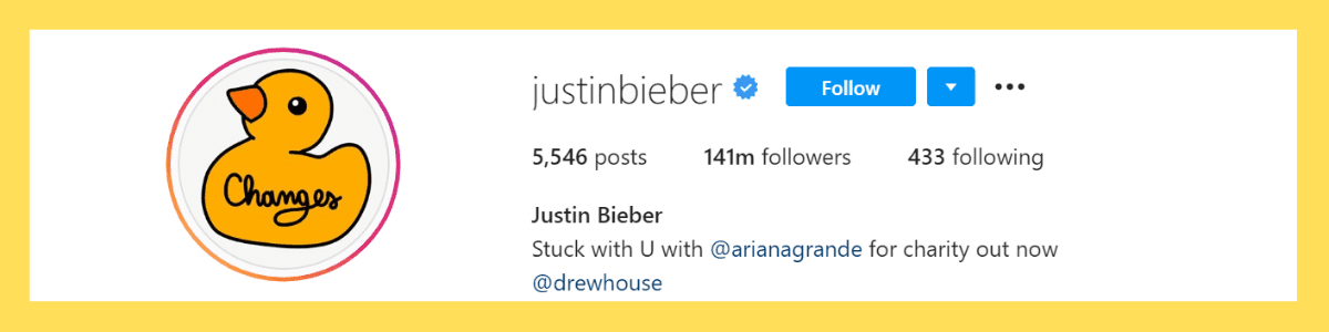 most followed Instagram accounts: Justin Bieber