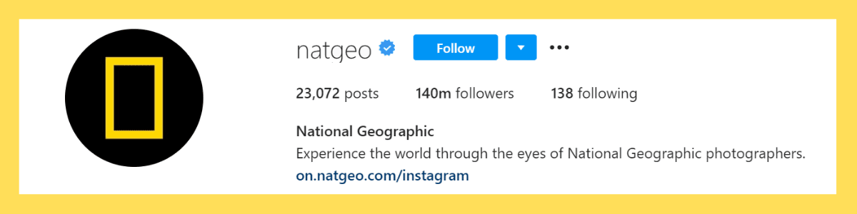 National geographic Instagram account
