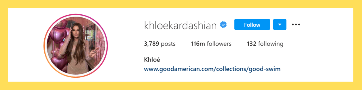 most followed Instagram accounts: Khloe Kardashian