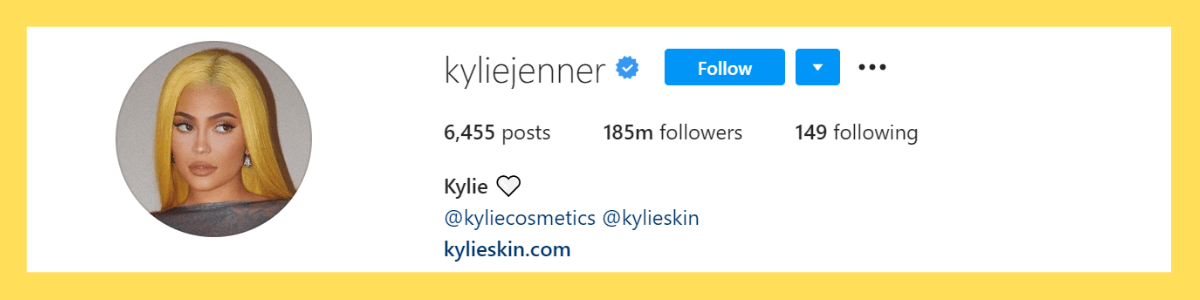 Kylie Instagram account