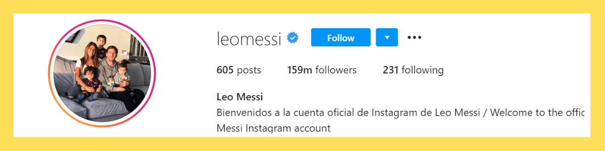 most followed Instagram accounts: Leo Messi