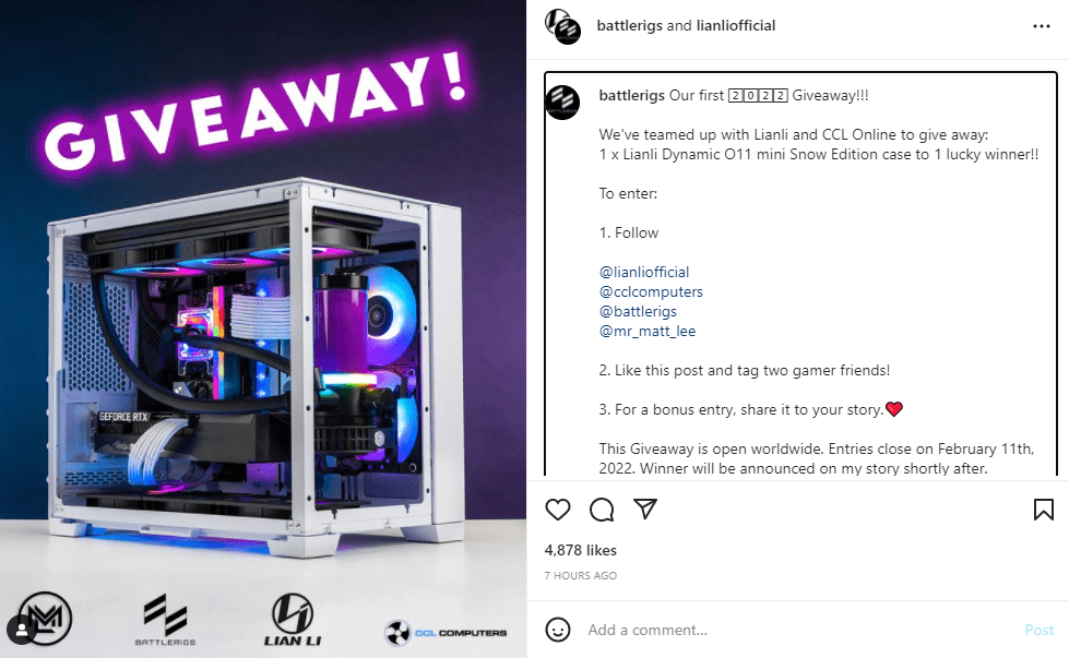 Instagram contest rules