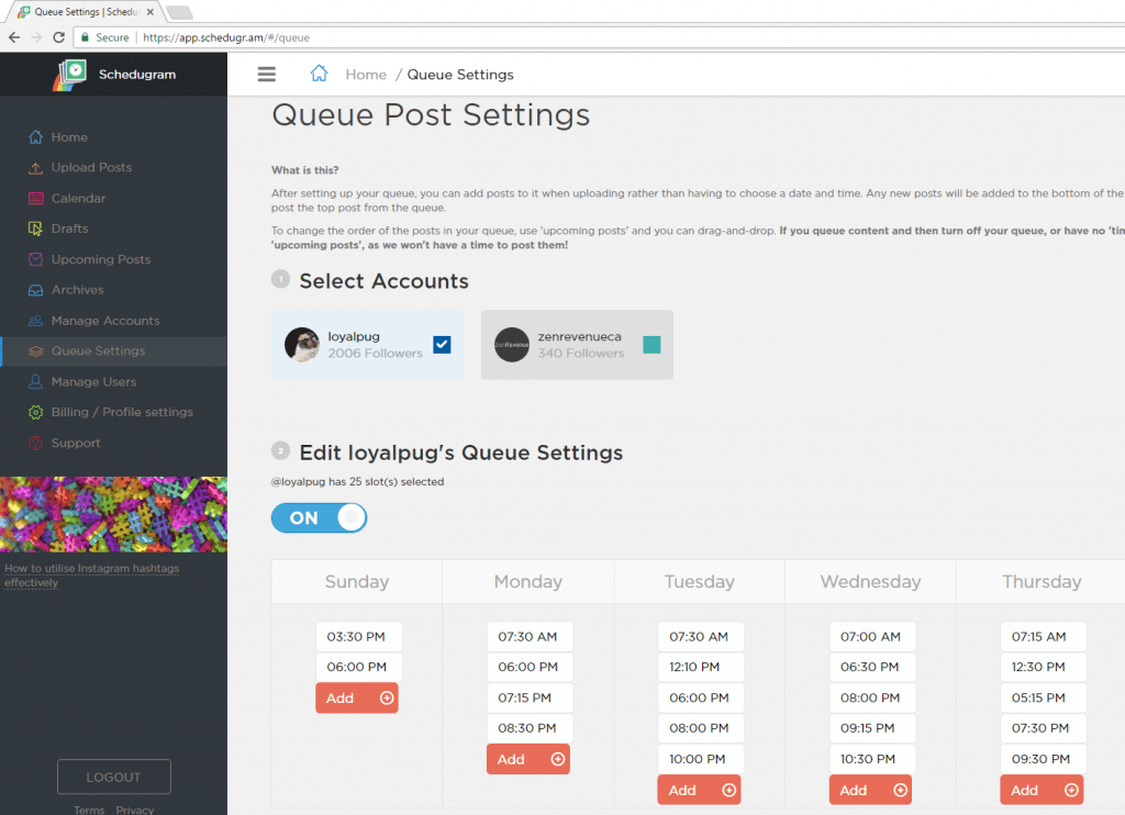 schedugram Instagram Scheduling tool