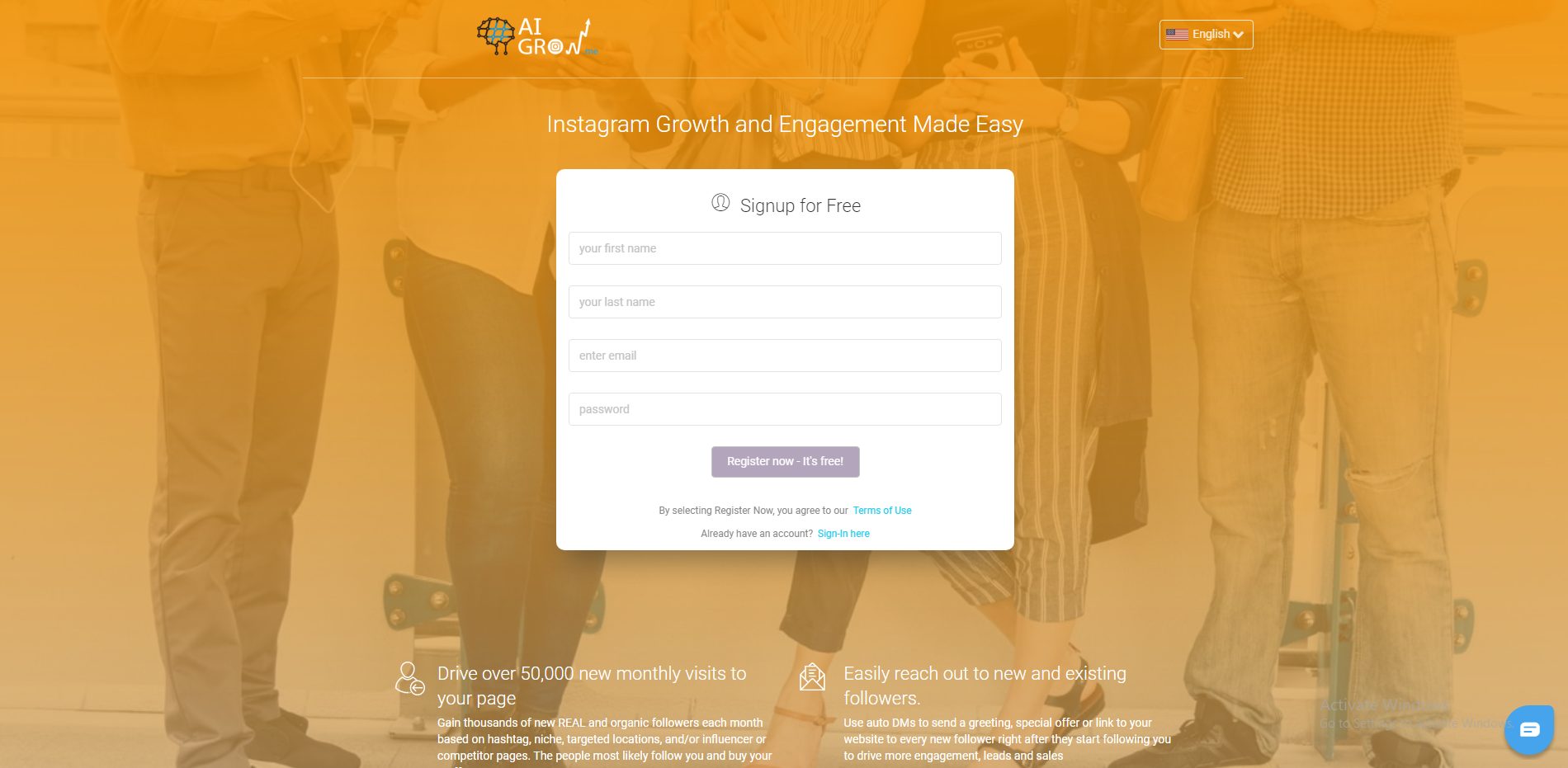 sign up for scheduling tool aigrow