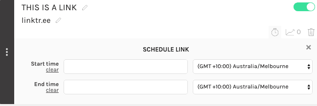 linktree schedule links