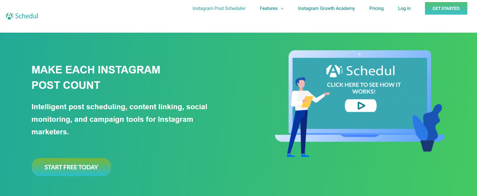 AiSchedul's content scheduling feature allows you to easily schedule Instagram posts.