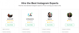 Instagram virtual assistant on Fiverr