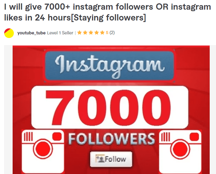 Fiverr Instagram followers