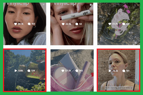 @glossier better result in using videos posts on Instagram