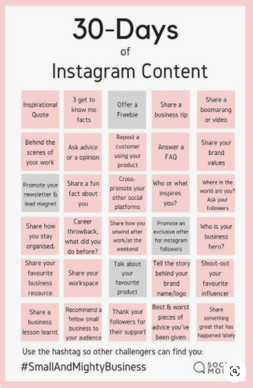 Instagram Content Calendar