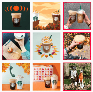 brand awareness campaign for Instagram on Starbucks feed by using ugc