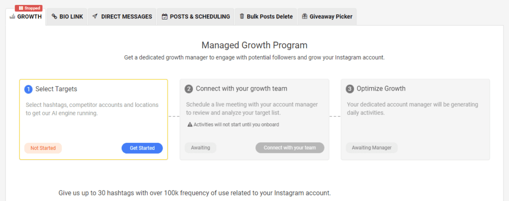 Instagram growth tools