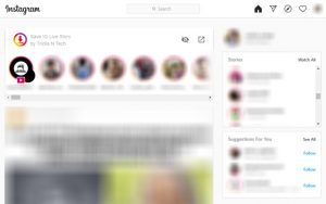 Sets of Instagram stories via pc