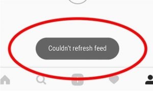 Instagram could not refresh feed