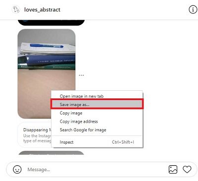 save a DM video on Instagram from a PC
