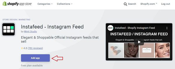 add Instagram feed to Shopify