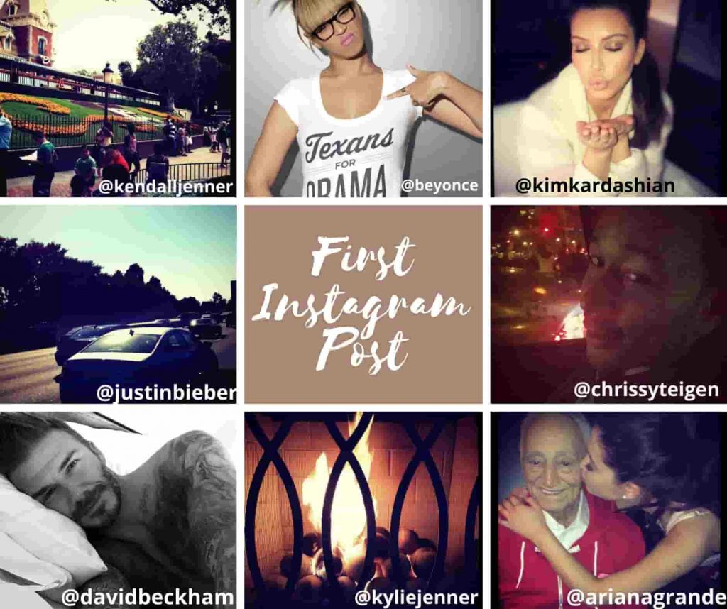 The first Instagram post of most followed celebrities which are so simple and low-quality