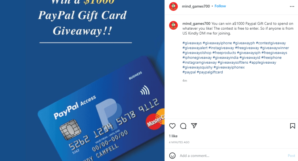 instagram giveaway hashtags