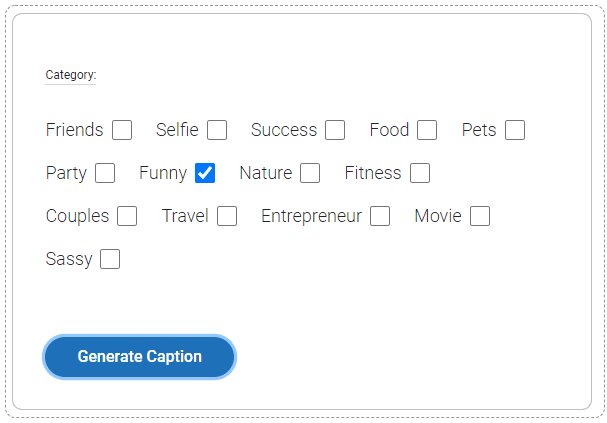 categories of tulktool, Funny was checked. 