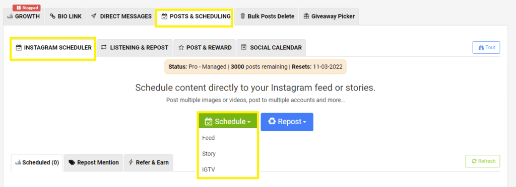 instagram resetting followers solution