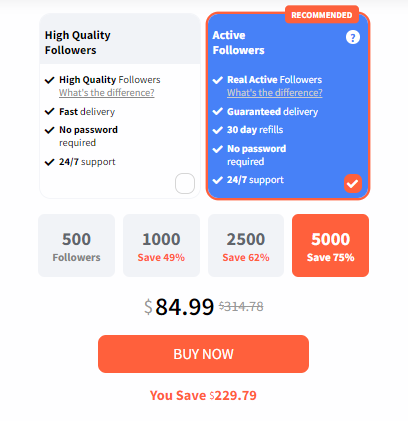 Buzzoid Review + The Best Alternative to Use in 2022 4 Buzzoid followers pricing