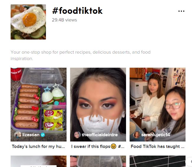 TikTok hashtags