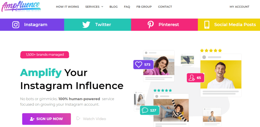 best Instagram growth service Ampfluence