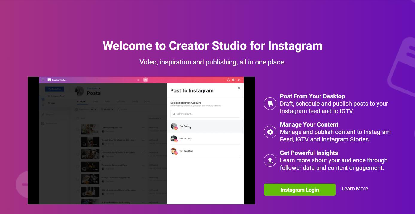 Instagram creator studio is an excellent way to schedule Instagram posts for free.