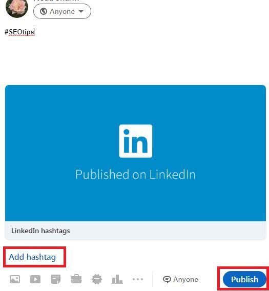 You should use LinkedIn hashtags in your articles.
