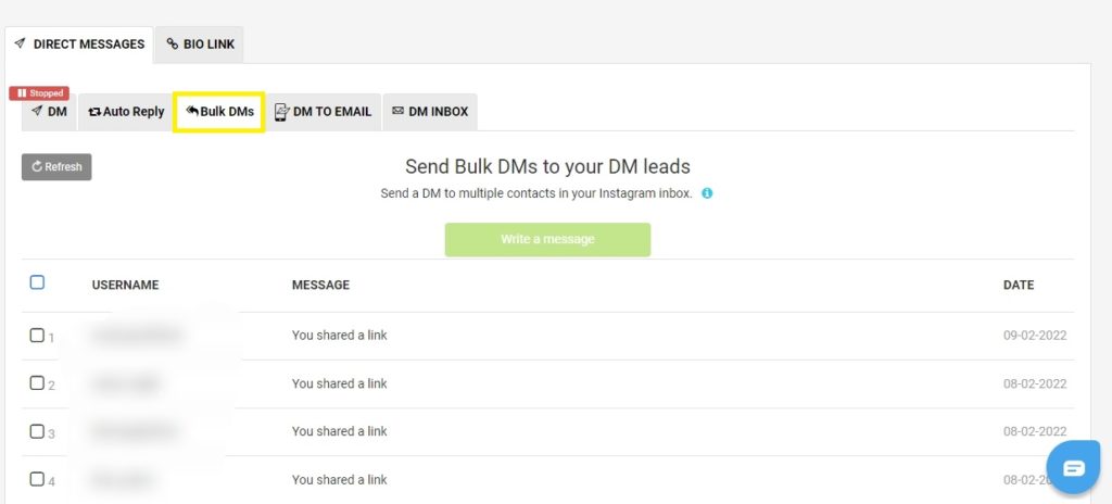 how to send a mass dm on instagram with dmpro