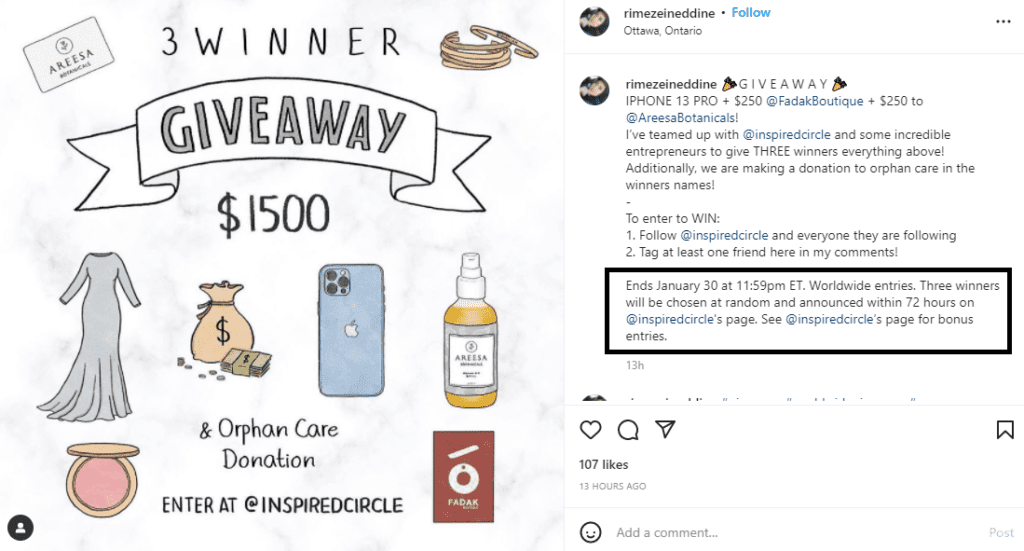 Instagram Contest Guidelines 