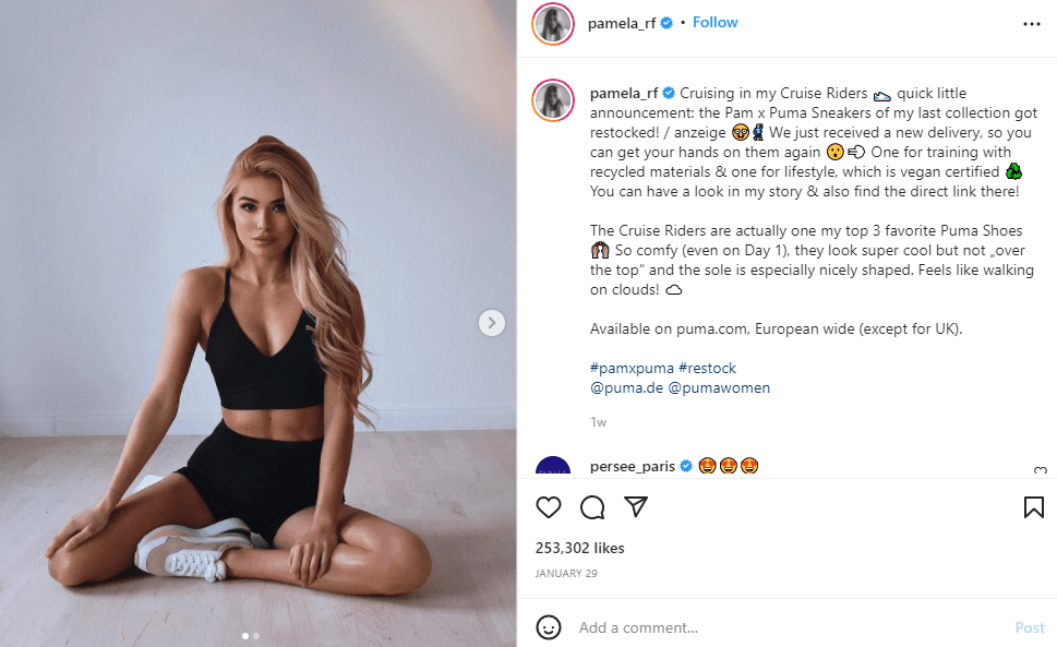 Instagram fitness models Pamela Rf