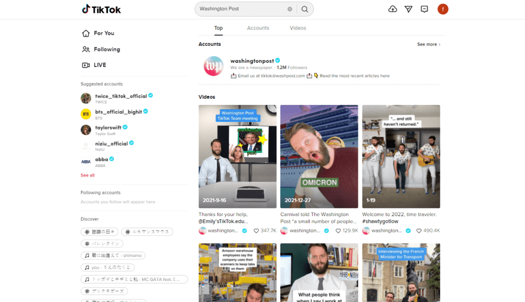  How Washington Post followed trend on TikTok