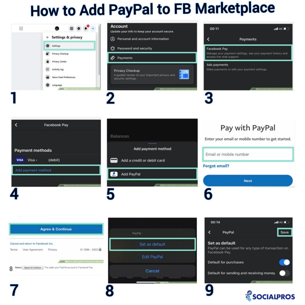 How to Add PayPal to Facebook Marketplace 
