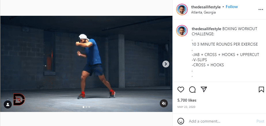 Fitness Instagram post ideas; trending challenges