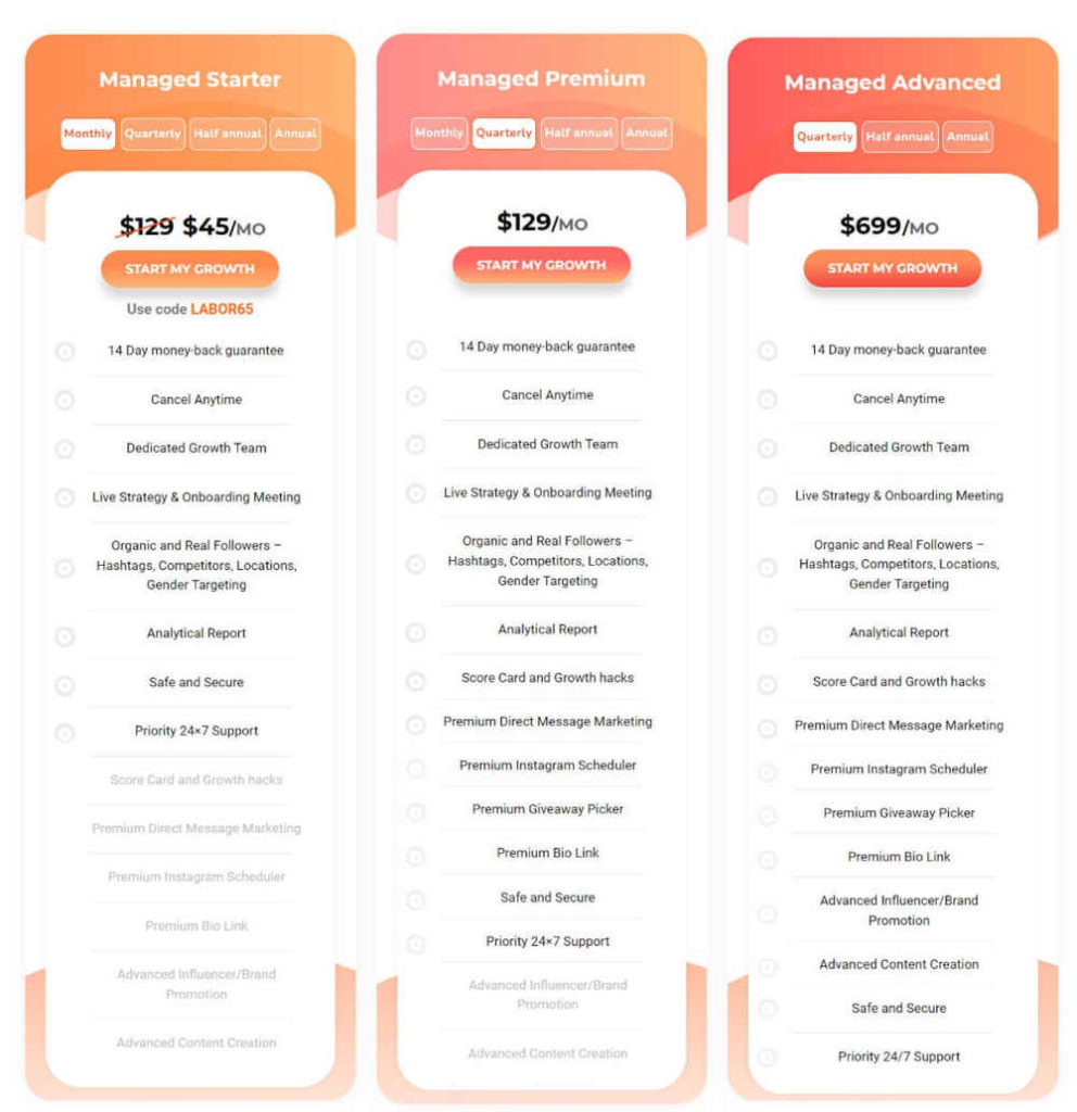 AiGrow Pricing Plans 