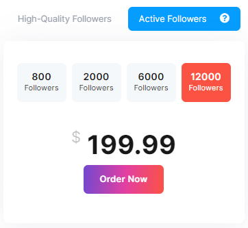 Goread io active followers package pricing 