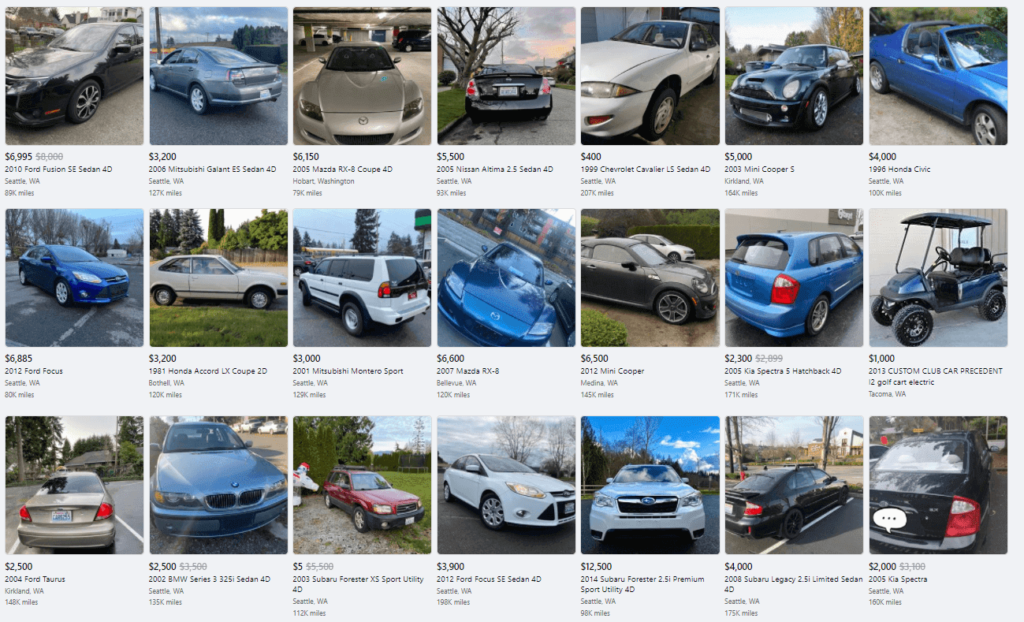 Facebook Marketplace Cars