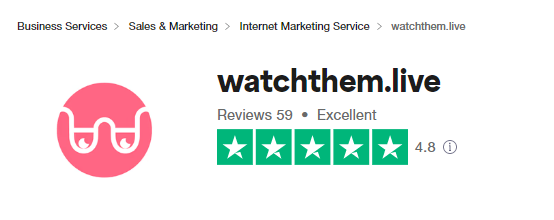 WatchThemLive's average score on Trustpilot