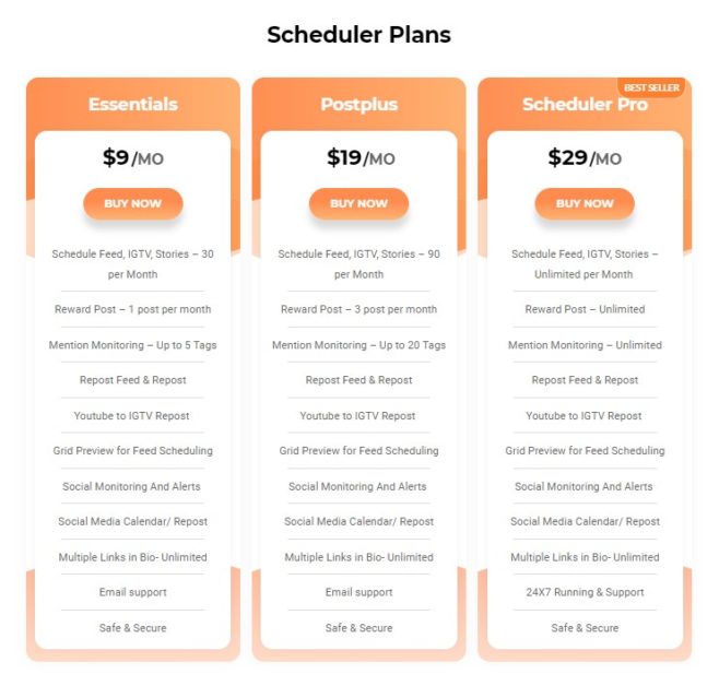 Scheduler Plans