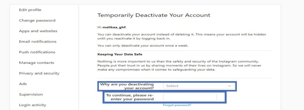 How to delete Your Instagram Account