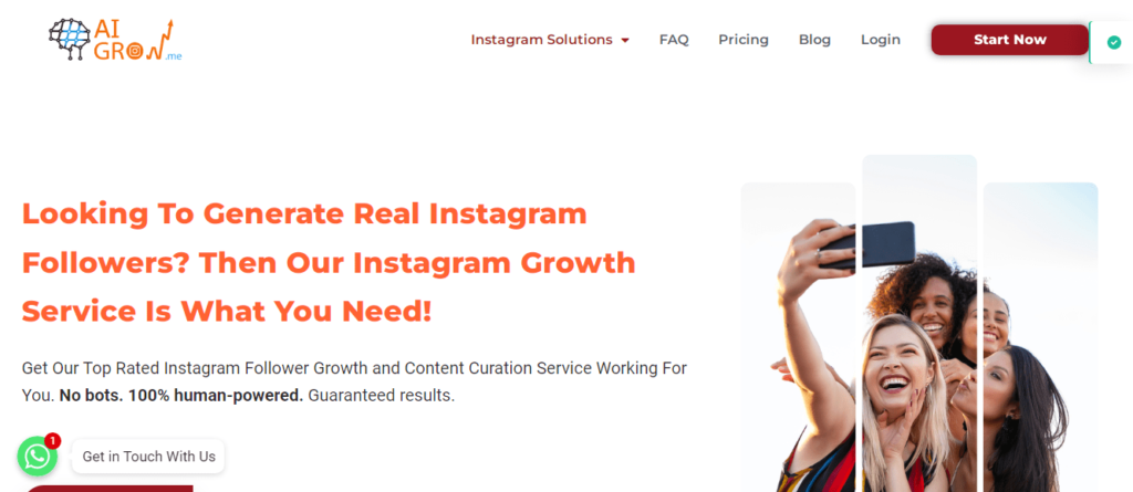 AiGrow: the Best Organic Instagram Growth App
