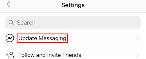 instagram messenger update