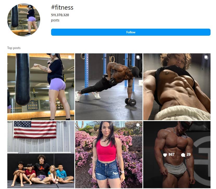 fitness hashtags for Instagram