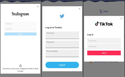 Seek Socially Login