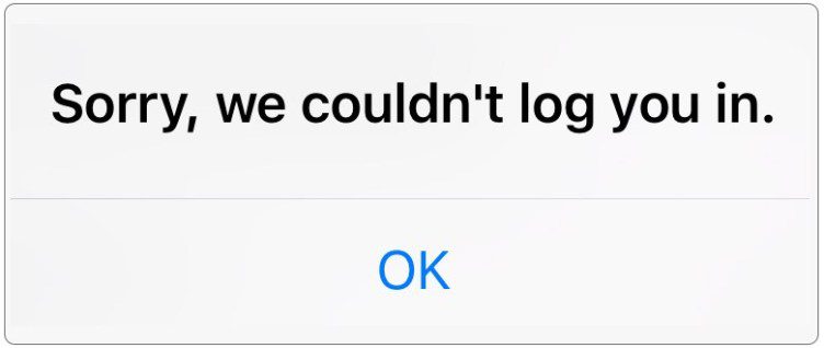 Sorry we couldn't log you in Instagram