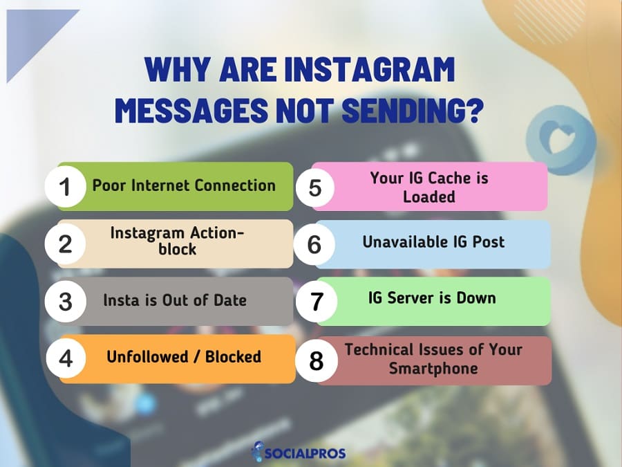 instagram messages not sending